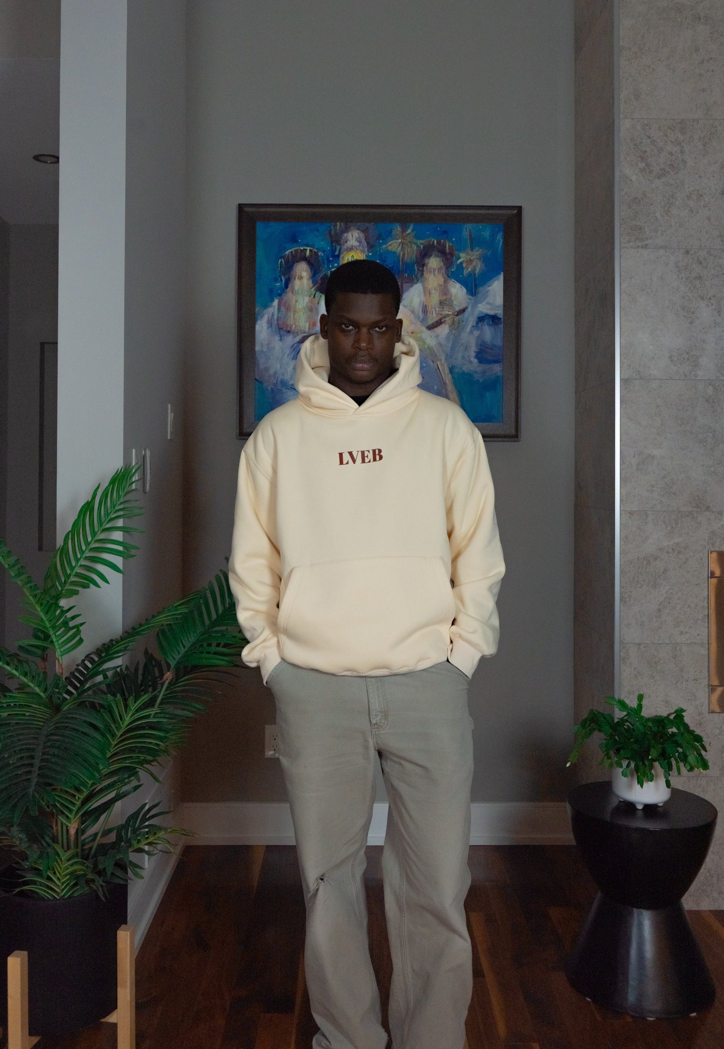 LVEB hoodie- cream